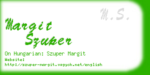 margit szuper business card